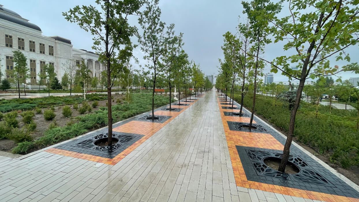 Приствольная решетка для дерева ZKING CRUST 1.2х1.2м Черная