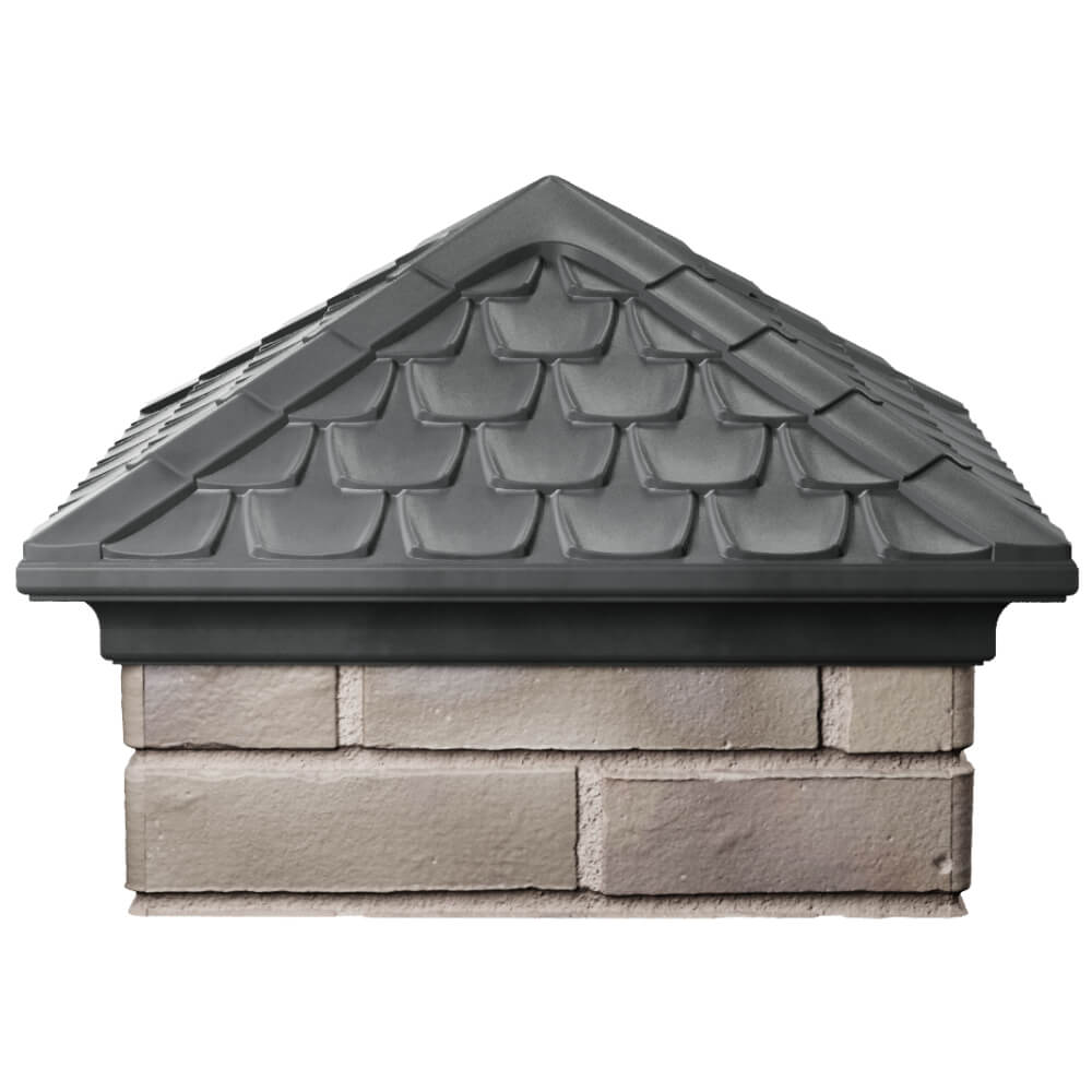 Колпак Zking Эльбрус Серый на столб 1.5х1.5 кирпича (385х385мм)